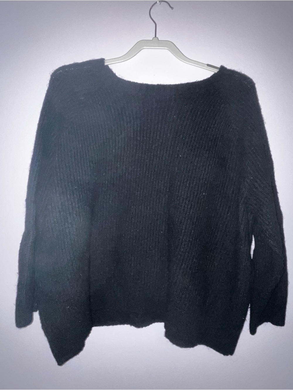 Women's Cozy Black Knit Sweater